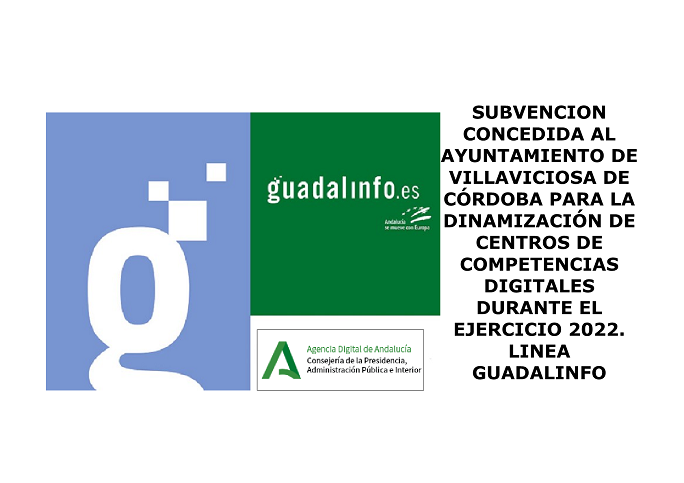 SUBVENCION GUADALINFO JUNTA DE ANDALUCIA 2022