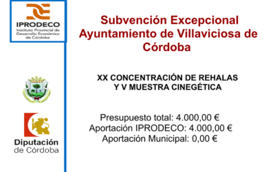 Subvención Excepcional Ayuntamiento de Villaviciosa de Córdoba , IPRODECO 2022