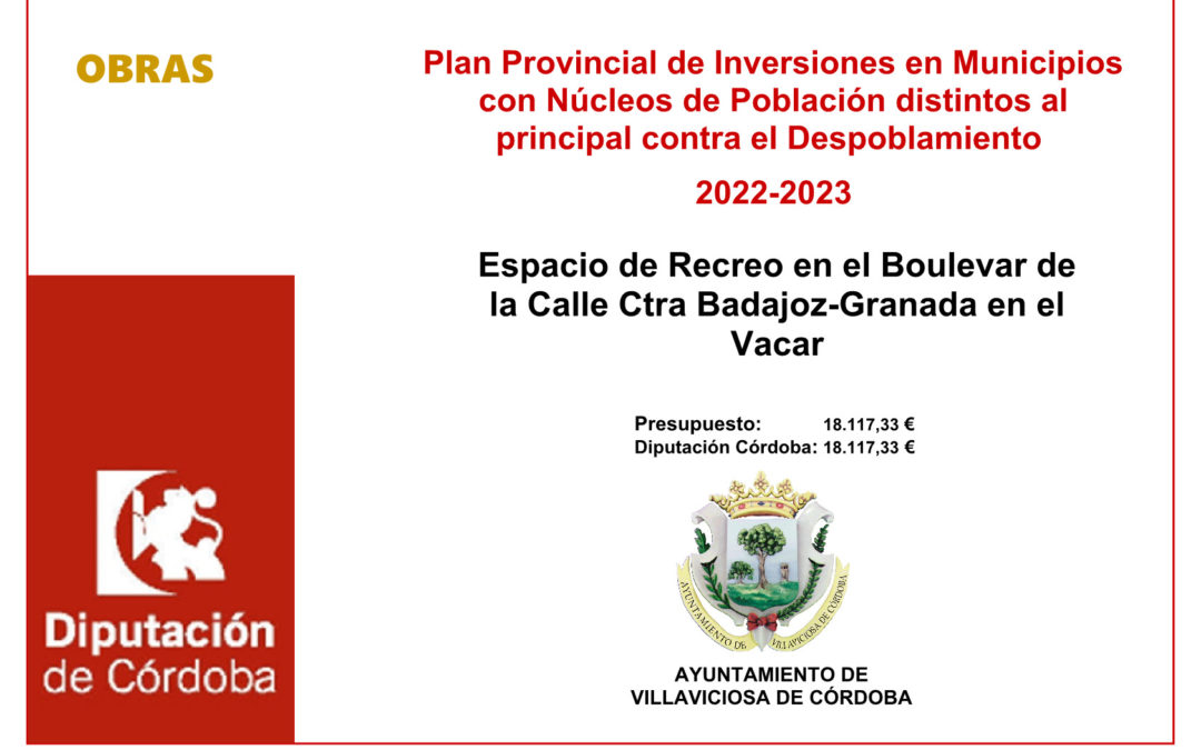 Plan Provincial de Inversiones en Municipios con Núcleos de Población distintos al principal contra el Despoblamiento 2022-2023