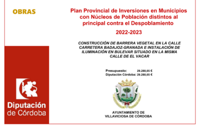 Plan Provincial de Inversiones en Municipios con núcleos de población distintos al principal contra el despoblamiento rural 2022-2023