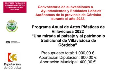 Programa Anual de Artes Plásticas de Villaviciosa 2022. Fundación Botí