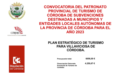 Subvención Patronato Provincial de Turismo de Córdoba