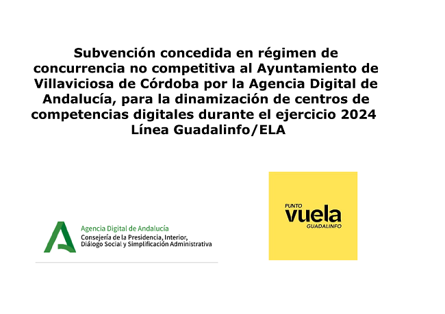 SUBVENCION GUADALINFO 2024. JUNTA DE ANDALUCIA