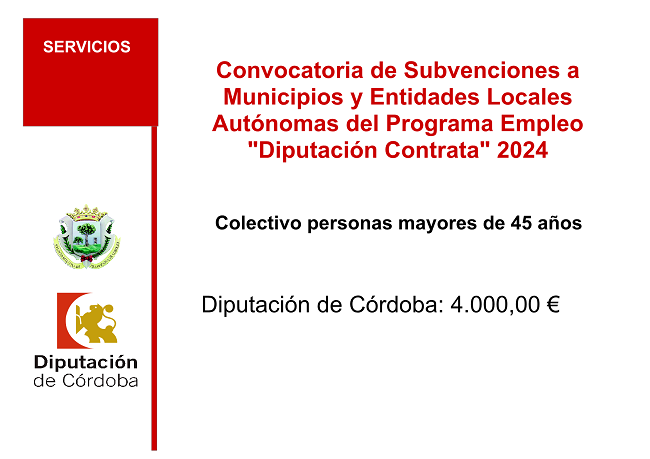 Convocatoria de Subvenciones a Municipios y Entidades Locales Autónomas del Programa Empleo "Diputación Contrata"