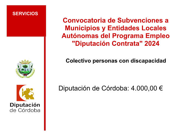 Convocatoria de Subvenciones a Municipios y Entidades Locales Autónomas del Programa Empleo "Diputación Contrata"