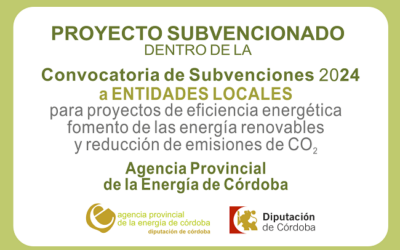 SUBVENCIONES DIRIGIDA A ENTIDADES LOCALES DELA PROVINCIA DE CÓRDOBA PARA PROYECTOS DE AHORRO, EFICIENCIAENERGÉTICA, FOMENTO DE LAS ENERGÍAS RENOVABLES Y REDUCCIÓNDE EMISIONES DE CO2 – 2024