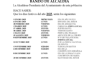 BANDO DIAS FESTIVOS 2025