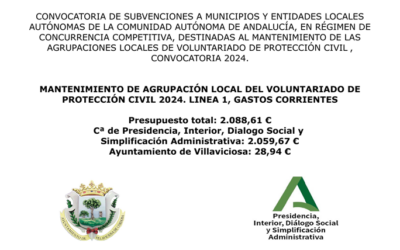 SUBVENCION PROTECCION CIVIL. LINEA 1 GASTOS CORRIENTES. JUNTA DE ANDALUCIA