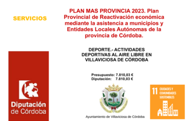 PROGRAMA MAS PROVINCIA 2023. ACTIVIDADES DEPORTIVAS AL AIRE LIBRE